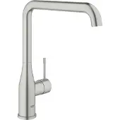 GROHE Essence 1 gats keukenkraan met L uitloop steel