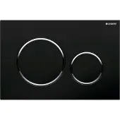 Geberit Sigma20 bedieningsplaat zwart/glansverchroomd/zwart