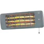 Eurom Terrasverwarmer Q-time 2001 - Wandmontage - 2000w - Zilver