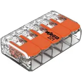 Wago Lasklem | | 5 polig (tot 4 mm², Herbruikbaar, 25 stuks)