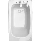 Allibert Rechthoekig Bad Flavis Plaatsbesparend 130x70 X 55-58cm Wit