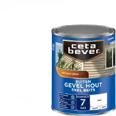 Cetabever Gevel Hout Snel Beits 1 LTR - Wit
