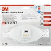 3M Aura Comfort Cool Flow stofmasker, FFP3, met ventiel, pak van 2 stuks