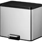 EKO Essential Pedaalemmer 9+9+9L RVS Zilver zilver Kunststof Prullenbak