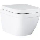 GROHE Euro Ceramic - Hangend toilet met softclose wc bril, rimless, Triple Vortex, alpine wit 39693000