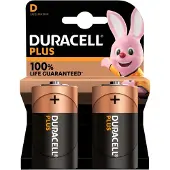 Duracell Alkaline Plus D batterijen 2 stuks