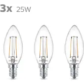 Philips 6x LED lamp E14 | Kaars B35 | Filament | Helder | 2700K | 2W (25W)