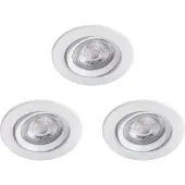 Philips Sparkle inbouwspot, inbouwspots, niet vervangbare lampen, LED, 2700 K, 350 lm, wit