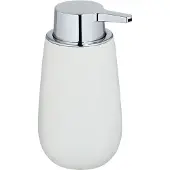Wenko Zeepdispenser Badi wit mat keramiek 320ml - Zeeppompje vrijstaand en navulbaar - Badkamer/toilet/keuken