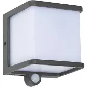 Lutec 6940101125 Doblo Led Solar Wandlamp Voor Buiten Pir Donkergrijs