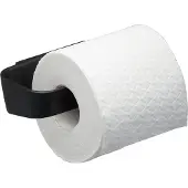 Tiger Tess - Wc rolhouder zonder klep - Toiletrolhouder - zelfklevend - 3M tape - boren - Zwart