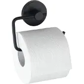 Wenko Vacuum-Loc Toiletrolhouder Milazzo mat zwart - WC Rolhouder - Bevestigen zonder boren