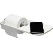 Tiger Tess toiletrolhouder met planchet wit/lichtgrijs
