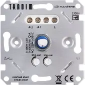 Tradim Led dimmer inbouw 3-100W | Fase Afsnijding (RC) | 2300H