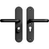 Axa Oval Plus veiligheidsbeslag achterdeur U kruk/kruk PC55 met kerntrekbeveiliging SKG3 - aluminium/zwart