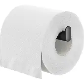 Tiger Carv - WC rolhouder - Toiletrolhouder - Zonder klep - Zonder boren - Boren of lijmen - Zwart