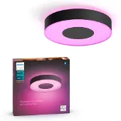 Philips Hue Xamento badkamerplafondlamp - wit en gekleurd licht - zwart - 38cm