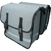 Dresco Dubbele Fietstas 36L - Grijs