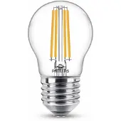 Philips 6x LED lamp E27 | Kogel P45 | Filament | Helder | 2700K | 6.5W (60W)