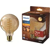 Philips 6x LED lamp E27 | Globe | Vintage | Goud | 1800K | Dimbaar | 4W (25W)