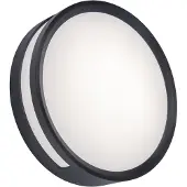 Lutec Ronde Wandlamp Rola Zwart