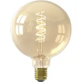 Calex 6x LED lamp E27 | Globe G125 | Filament | Goud | 2100K | Dimbaar | 3.8W (25W)