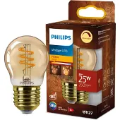 Philips filamentlamp amber 25W P45 E27 - 250 lumen - 2200 K
