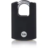 Yale Hangslot messing zware uitvoering 40 mm met zwarte body