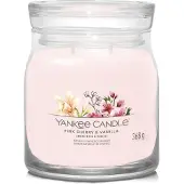Yankee candle 4x Geurkaars Medium Jar Pink Cherry & Vanilla Signature 368 gr