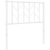 vidaXL Vervangend hoofdbord 80 cm metaal wit