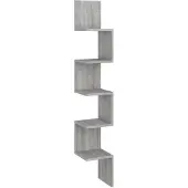vidaXL Hoekwandschap 20x20x127,5 cm bewerkt hout grijs sonoma eiken