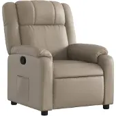 vidaXL Fauteuil verstelbaar kunstleer cappuccinokleurig