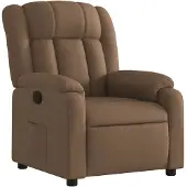 vidaXL Fauteuil verstelbaar stof bruin