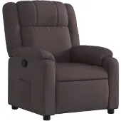vidaXL Fauteuil verstelbaar stof donkerbruin