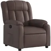 vidaXL Fauteuil verstelbaar kunstleer bruin