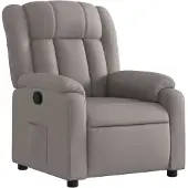 vidaXL Fauteuil verstelbaar stof taupe