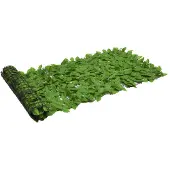 vidaXL Balkonscherm met groene bladeren 600x75 cm