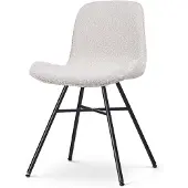 Nolon Noa-Fé Eetkamerstoel Bouclé Beige - Stof - Zwart Onderstel - Modern