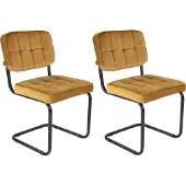 Kick Collection Kick buisframe stoel Ivy goud - set van 2