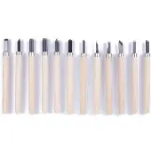 Benson Guts set - hout - hobby - 12 delig - gutsen - stempels maken/hout bewerken