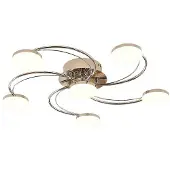 LINDBY Plafondlamp , Rouven, Metallic, Woonkamer, Metaal, Modern
