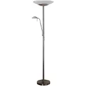 LINDBY LED-uplighter vloerlamp Ragna, dimbaar, Woon-/ Eetkamer, metaal, Modern, LED vloerlamp
