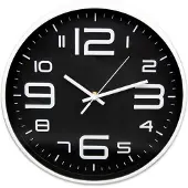 Meyerhoff Analoge Wandklok – Zwart 30 cm – Stille Kwarts Klok – Modern Design – Goed Leesbaar – Ideaal als Cadeau