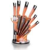 Swiss Pro+ 8-delige Keukenmessenset met Standaard Oranje