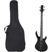 vidaXL Basgitaar voor beginners elektrisch met tas 4/4 46" zwart