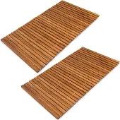 Deuba Badmat Set van 2 76x50cm Acacia FSC-gecertificeerd