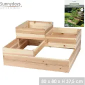 Sunnydays "MON JARDIN" HOUTEN MOESTUIN MET 4 NIVEAUS 80X80XH37,5CM