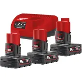 Milwaukee M12 NRG-603 Accu- en Oplader Set 12V 6.0Ah
