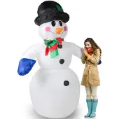 Monzana Opblaasbare Sneeuwpop XXL - 240cm LED Verlichting