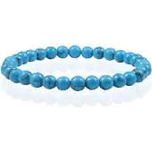 Memphis 6mm Natuursteen Armband - Blue Howlite